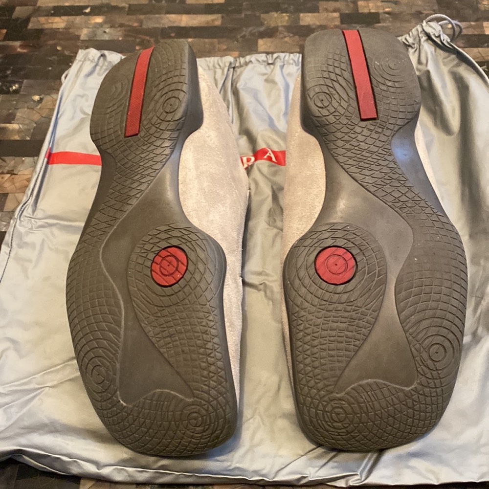 Prada Grey Suede Sneakers - Size 10 (US). - Picture 13 of 13